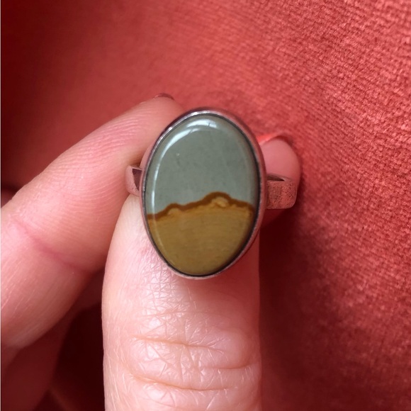 Oval Picture Jasper Sterling Silver Ring size 6.75 - Picture 3 of 9